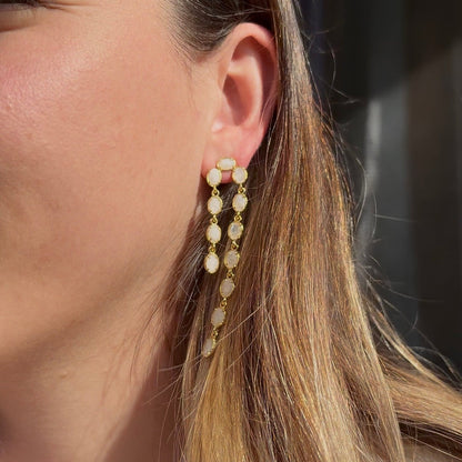 JAIME earrings - Pierre de lune
