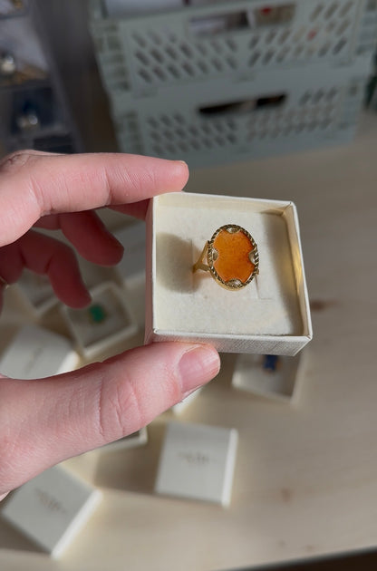 Solar - Ring - Jade orange