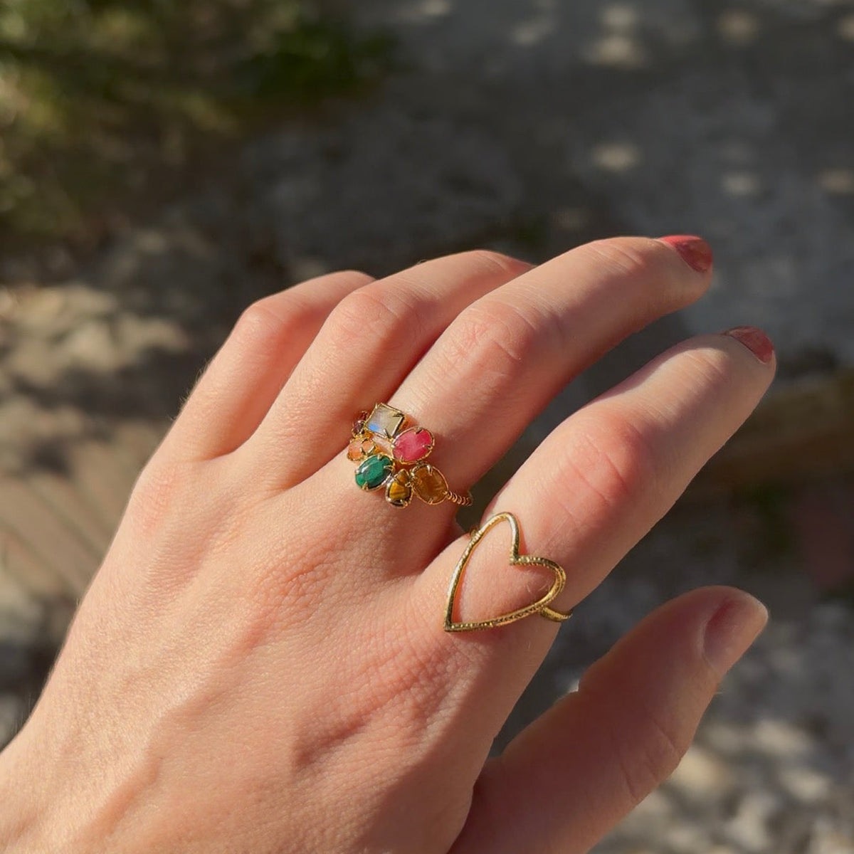 BLOOM Ring - Multi pierres