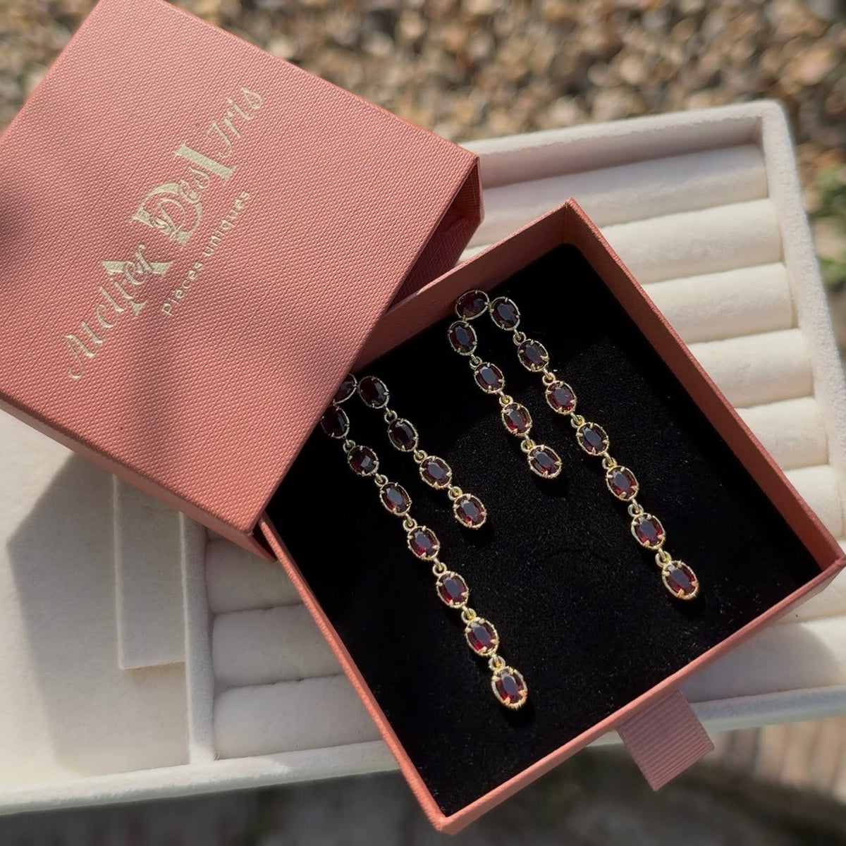 JAIME earrings - Grenat