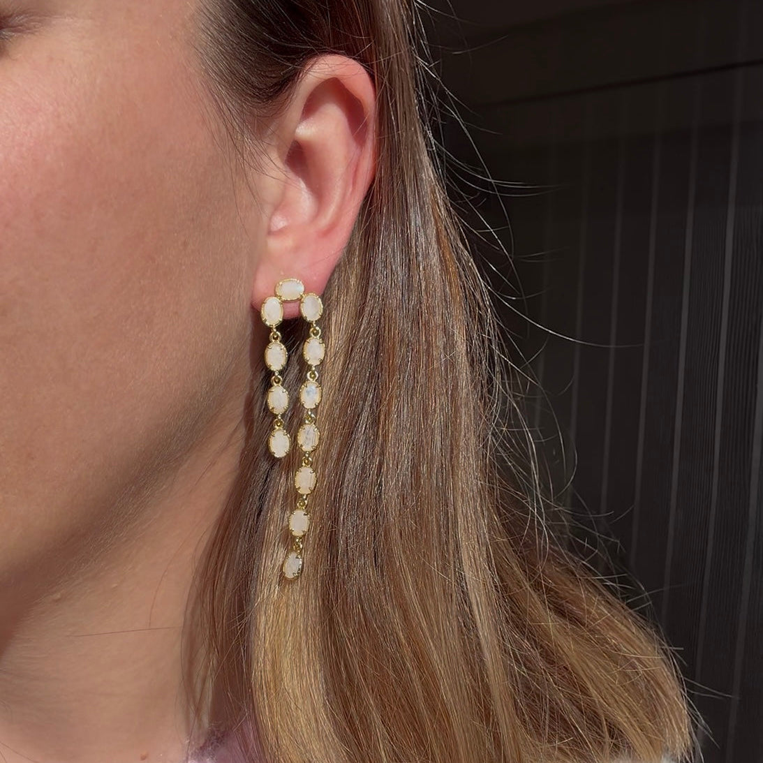 JAIME earrings - Pierre de lune