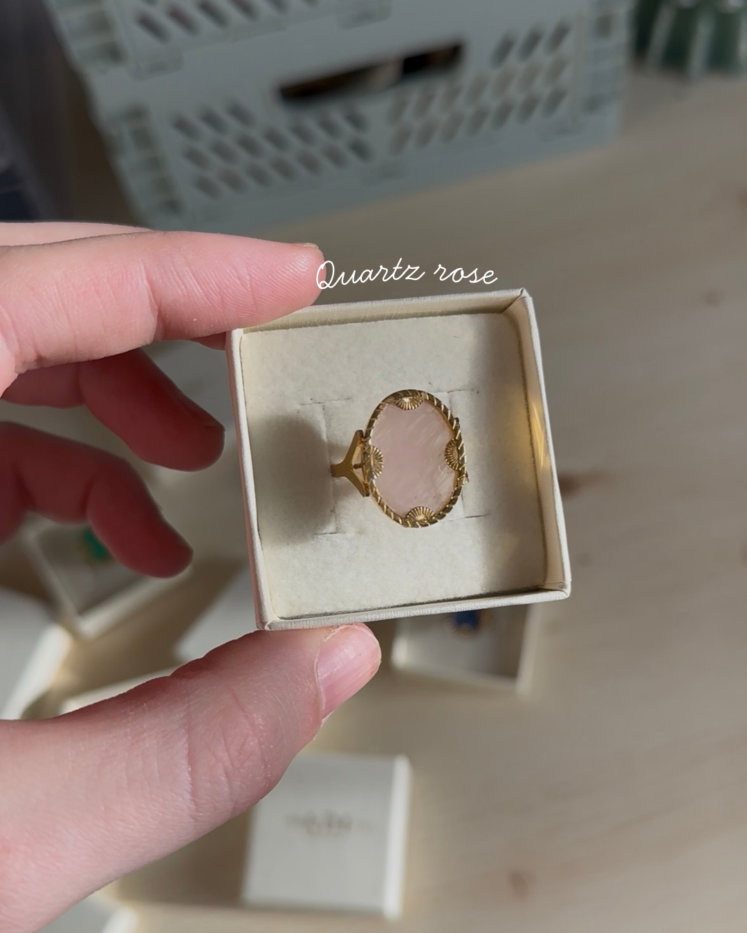 Solar - Ring - Quartz rose