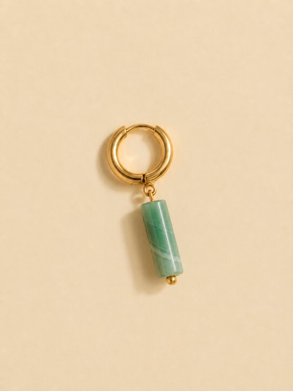 Ma précieuse - Mono boucle Agate verte