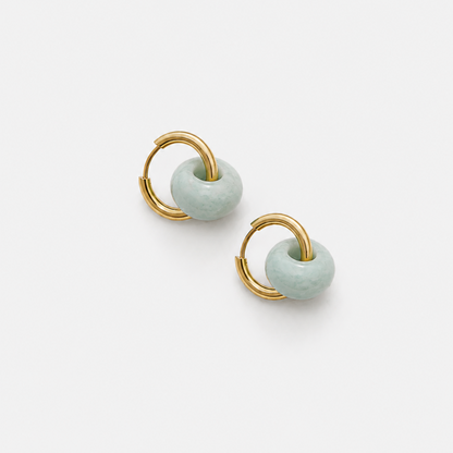 Lily hoops - Amazonite