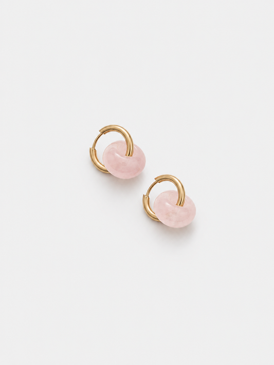 Lily hoops - Quartz rose