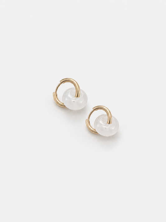 Lily hoops - Cristal de roche