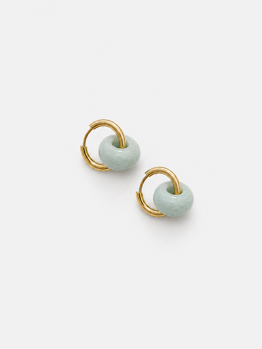 Lily hoops - Amazonite