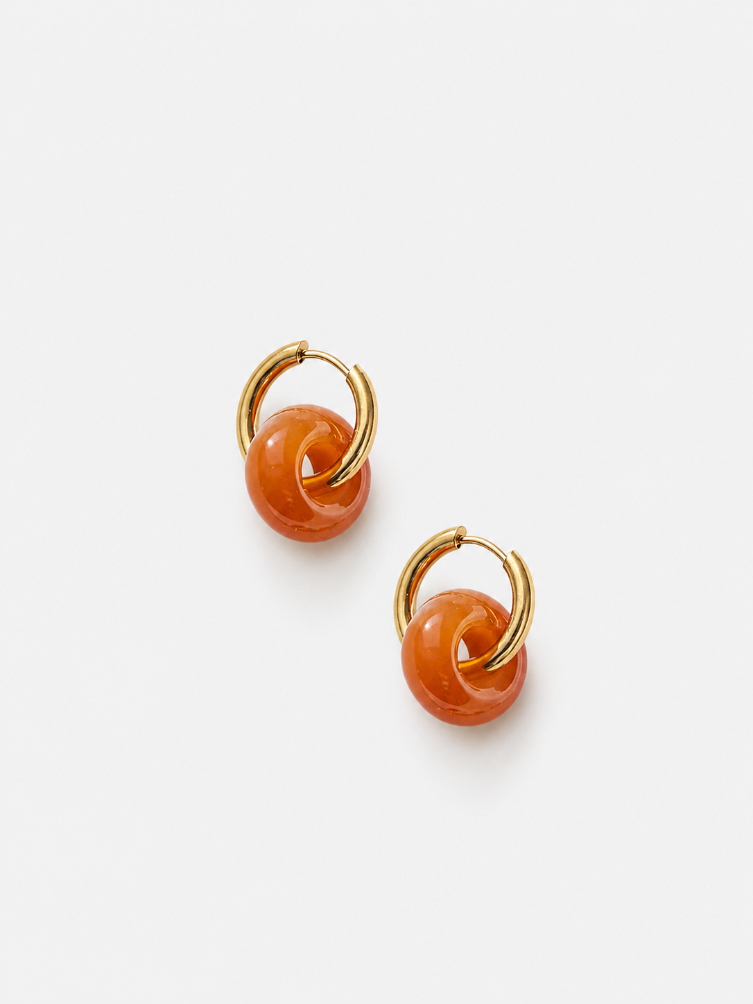 Lily hoops - Cornaline