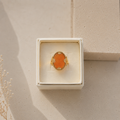 Solar - Ring - Jade orange