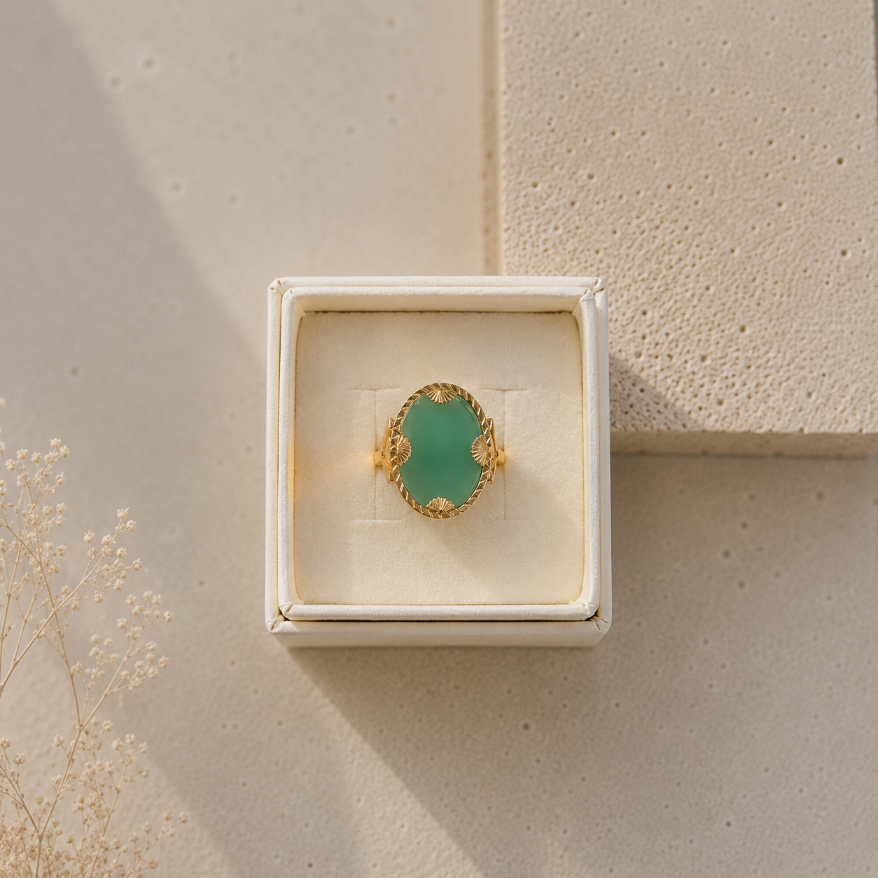 Solar - Ring - Jade vert