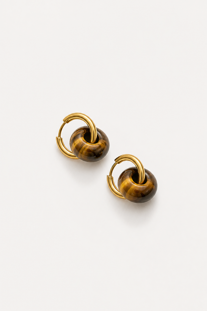 Lily hoops - Oeil de tigre