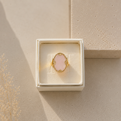 Solar - Ring - Quartz rose