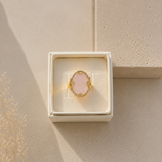 Solar - Ring - Quartz rose