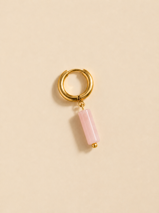 Ma précieuse - Mono boucle Quartz rose
