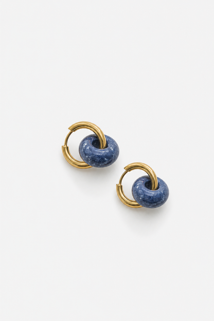 Lily hoops - Sodalite